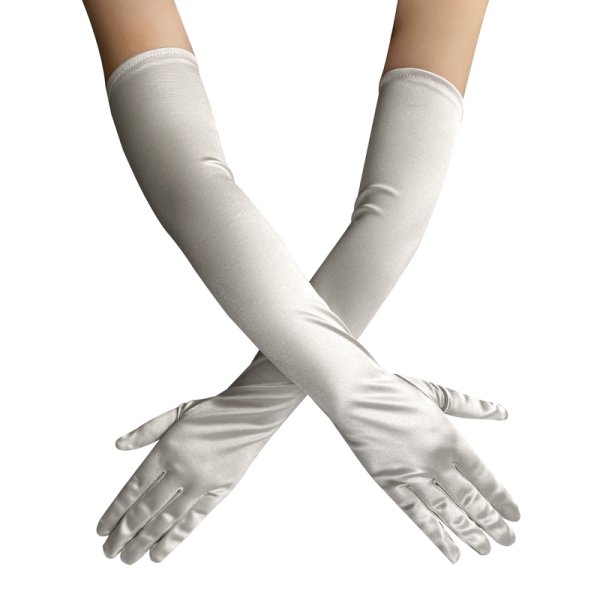 (image for) Multi-colored Satin Dancing Long Gloves