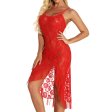 (image for) Hot Selling Rose Lace Slashed Long Dress Nightdress