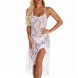 (image for) Hot Selling Rose Lace Slashed Long Dress Nightdress