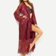 (image for) Ladies Graceful Lace Nightdress Long Gown With Belt