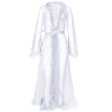 (image for) Long See-through Feather Mesh Night Robe
