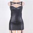 (image for) Hollowed-out Faux Leather Night Club Dancing Dress