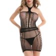 (image for) Ladies Perspective Haltered Mesh Sheath Dress