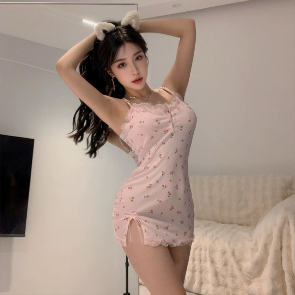 (image for) Pure Girls Lace Strappy Night Dress Sexy Lingeries