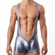 (image for) Chic Leather Vest One-piece Suit For Men
