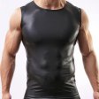 (image for) Sexy Faux Leather Slim Vest For Men