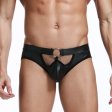 (image for) New Leather Hollowed-out Assless Briefs