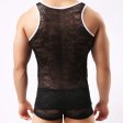 (image for) Men Hot Lace See-through Vest Sexy Lingerie