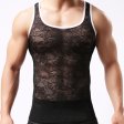 (image for) Men Hot Lace See-through Vest Sexy Lingerie