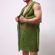 (image for) Powerful Hollowed-out Net Hooded Bandaged Bathrobe