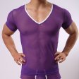 (image for) Elastic Transparent Mesh T-shirt Short Sleeves