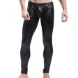 (image for) Men Sexy Evening Show Slim Leather Pants