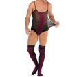 (image for) Men Strappy Jacquard Teddy Stockings