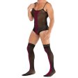 (image for) Men Strappy Jacquard Teddy Stockings