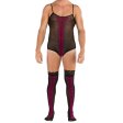 (image for) Men Strappy Jacquard Teddy Stockings
