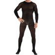 (image for) Mesh Long-sleeved Crotchless Jampsuit