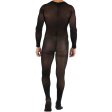 (image for) Mesh Long-sleeved Crotchless Jampsuit