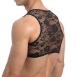 (image for) Elastic Lace Breathable Short Vest For Men