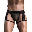(image for) Men Transparent Black Lace Boxers