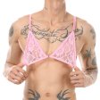 (image for) Alluring Mankini Lace Bra Adjustable For Men