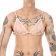 (image for) Alluring Mankini Lace Bra Adjustable For Men