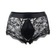 (image for) Men Transparent Lace Back Bandaged Boxers