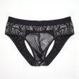 (image for) New Patent Leather Spliced With Mesh Assless Panty