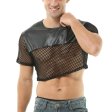 (image for) Men Coquettish Breathable Mesh Crop Top
