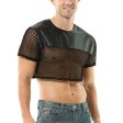 (image for) Men Coquettish Breathable Mesh Crop Top