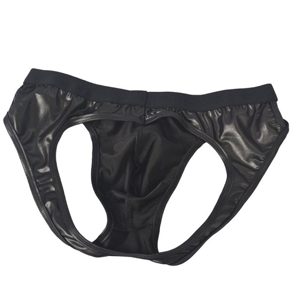 (image for) Men Faux Leather Rings Assless Panty
