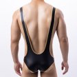 (image for) Powerful Patent Leather Show Jumpsuit For Men