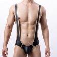 (image for) Powerful Patent Leather Show Jumpsuit For Men