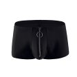 (image for) Men Front Metal Zipper Boxers Soft Underwears