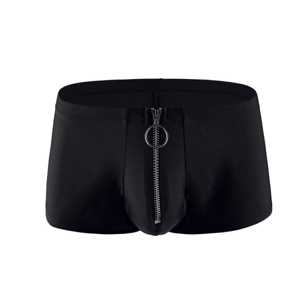(image for) Men Front Metal Zipper Boxers Soft Underwears
