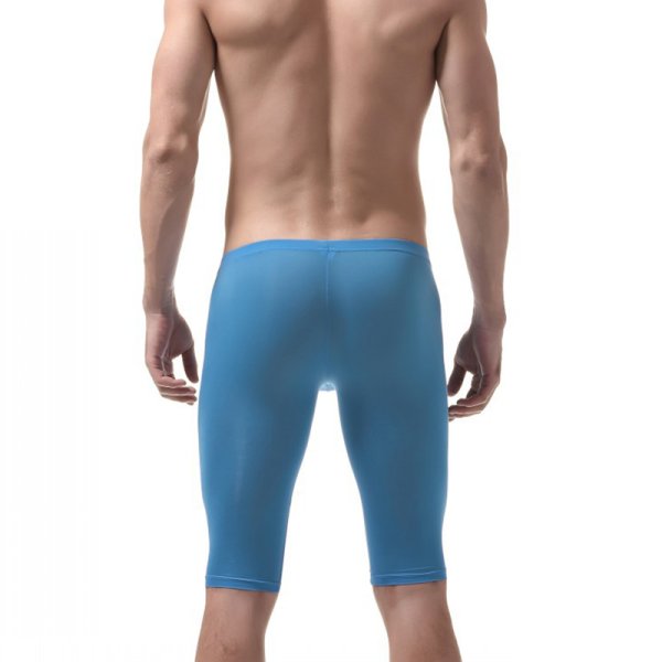 (image for) Men Hot Ice Silk Elastic Fifth Pants