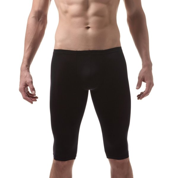 (image for) Men Hot Ice Silk Elastic Fifth Pants
