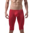 (image for) Men Hot Ice Silk Elastic Fifth Pants
