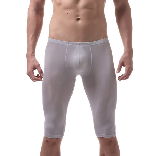 (image for) Men Hot Ice Silk Elastic Fifth Pants