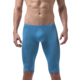 Men Hot Ice Silk Elastic Fifth Pants