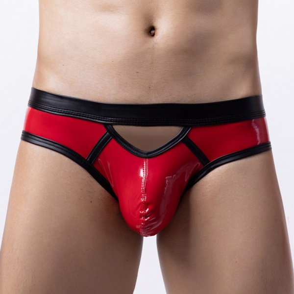 (image for) Hot Patent Leather Hollowed-out Mankini