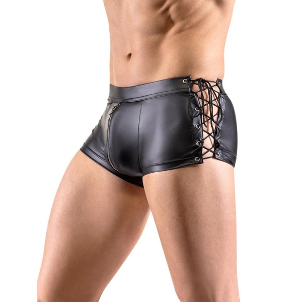 (image for) Sexy Faux Leather Zipper Bandaged Boxers