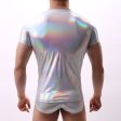 (image for) Fashion Show Patent Leather T-shirt For Men