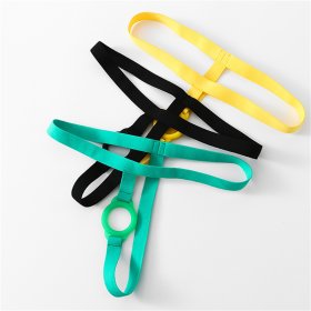 Men Simple Lasting Delay T-back With Silicone Ring