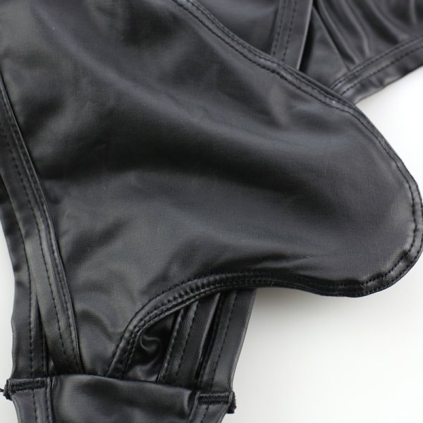 (image for) Men Night Club Patent Leather T-back Briefs
