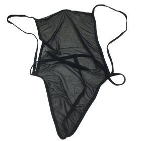 Men See-through Mesh Bellyband One-piece Suit