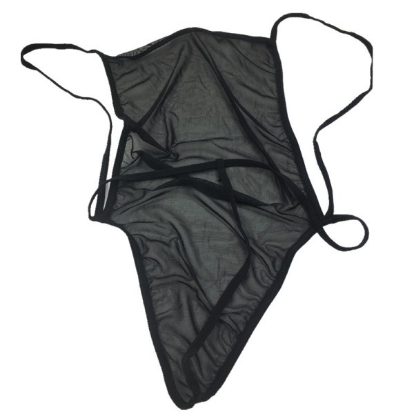 (image for) Men See-through Mesh Bellyband One-piece Suit