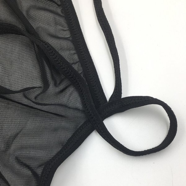 (image for) Men See-through Mesh Bellyband One-piece Suit