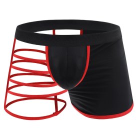 Individual Men's Hollowed-out Boxers Sexy Briefs