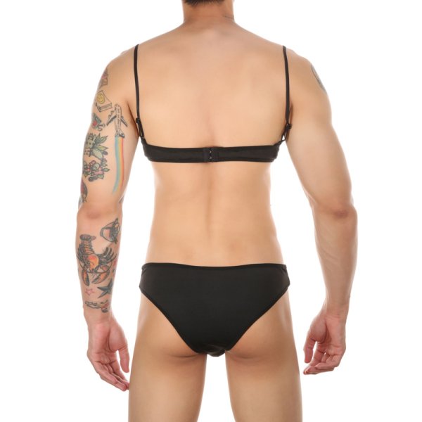 (image for) New Men's Gay Lace Bra And Panty Suit