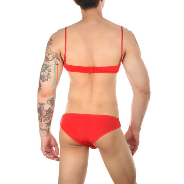 (image for) New Men's Gay Lace Bra And Panty Suit